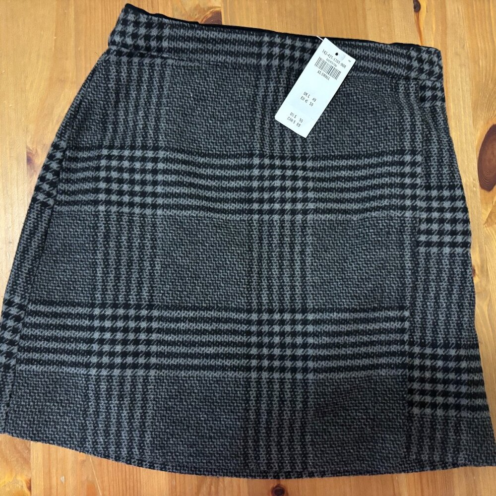 Abercrombie & Fitch plaid wool blend mini skirt